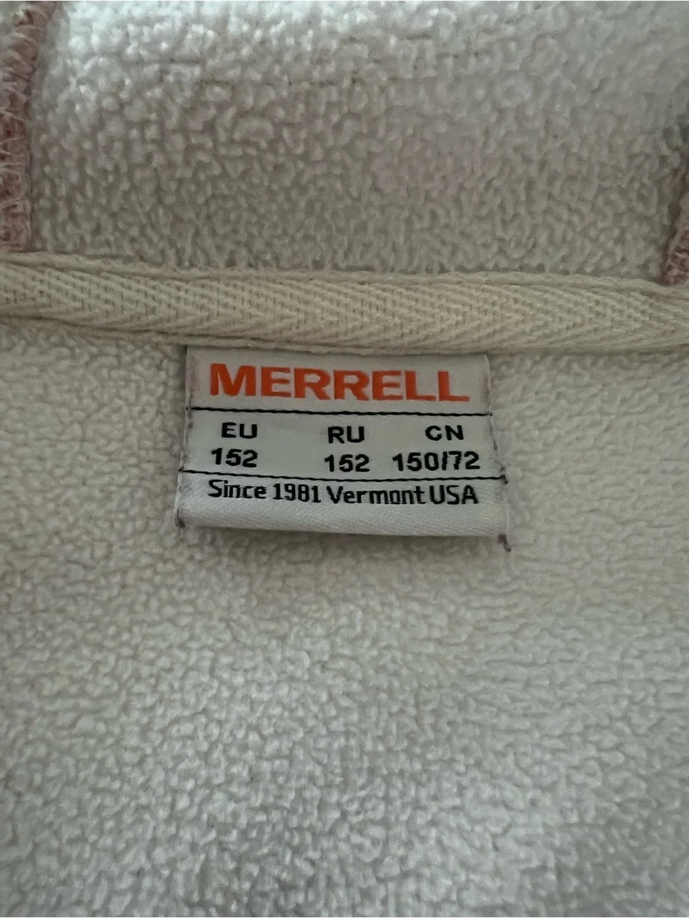 Merrell Girls Hoodie Pink L Full Zip Hooded Polyester Fleece Solid Logo # 588